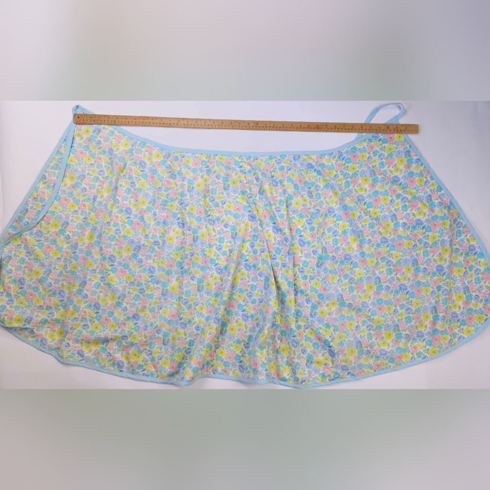 Reversible Wrap Skirt Handmade Vera Neumann Fabric 60s Floral Prints One Size - Picture 10 of 16